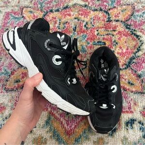 Adidas Black and White Athletic Shoes